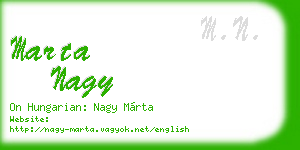 marta nagy business card