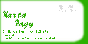 marta nagy business card